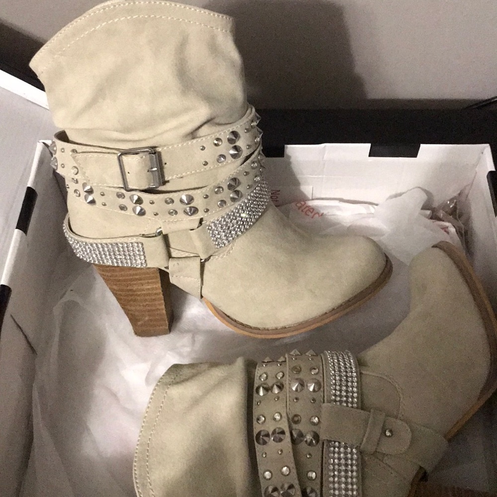 Buckle Not Rated Bling Short Boots Booties